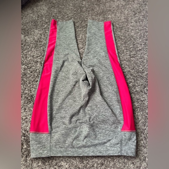 Women’s NIKE Dri-Fit Cropped Pants Gray Heathered Stretch Waist Pull On Size L - Picture 6 of 8